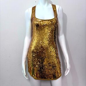 BEBE SEQUIN MINI DRESS Sz S